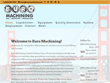 Tablet Screenshot of euromachining.com